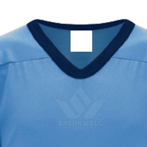 Jersey Ligero de Hockey sobre Hielo para Hombre, Antibacterial, con Estampado Frontal, 100% Poliéster, Cuello en V, Mangas Largas, Nombre del Equipo Personalizado, Servicio OEM - Product Image 4