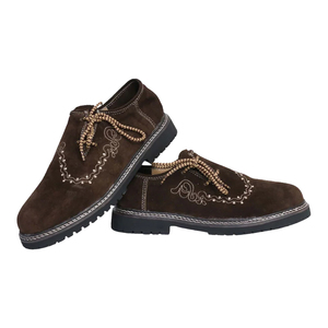 Nouvelles chaussures Oxford en daim marron pour homme, à lacets, bout rond, style folk, avec doublure en cuir de vachette souple - Product Image 6