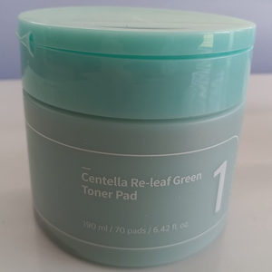 แผ่นโทนเนอร์ Centella re-Leaf Green Toner Pad สองด้าน Centella Asiatica รากชะเอม heartleaf ให้ความชุ่มชื่นความงามเกาหลี - Product Image 1