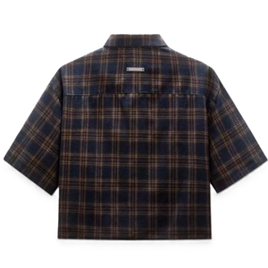 Chemise en flanelle à carreaux avec strass, coupe ample, douce et respirante, style vintage printemps/été, 100% coton - Product Image 2