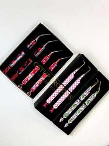 Puntas de acero inoxidable plateadas de 90 grados, anti-magnéticas, anti-estáticas, con revestimiento de papel de 10 mm para extensión de pestañas de volumen - Product Image 3