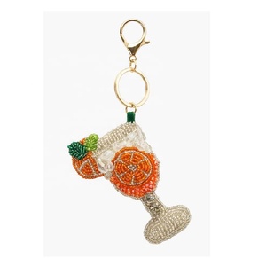 Glass of Long Island Ice Tea Glass Beads Keychain <b>Key</b> Charm Hold to <b>Keys</b> Hanging Bag <b>Key</b> Charm for Girls Gifted Accessory - Product Image 2
