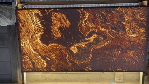 Translucent Stone Veneer Terra Red Natural Flexible Stone <b>Sheet</b> Backlit <b>Wall</b> Panel for Bar Restaurant Hotel Interior - Product Image 5