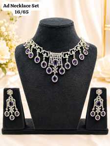 Parure de bijoux de mariée en zircon rose pour femme, collier et boucles d'oreilles, en laiton plaqué rhodium et acier inoxydable, style classique pour mariage, micro-pavé - Product Image 6