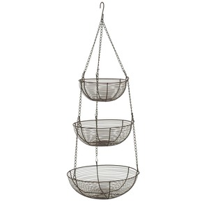3 In 1 Hanging <b>Basket</b> For Fruits And Vegetables Kitchen <b>Storage</b> Organizer Space Saving Countertop And <b>Wall</b> Display From India - Product Image 1
