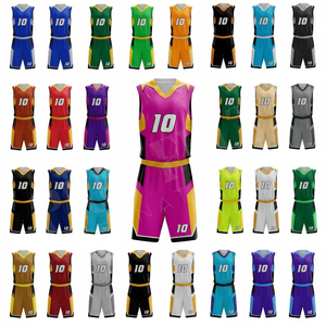 Men's Clothing Manufacturer Sportswear Two Piece Set V Neck Collar All Season Adult Team Wear Breathable Basketball Uniform - Product Image 1