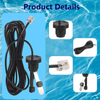 Capteur de débit de piscine GLX-FLO-RP compatible avec le générateur de chlore au sel Hayward Goldline AquaRite, câble de 15 pieds