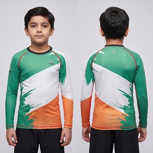 Custom Camo Pattern BJJ Rash Guard Long Sleeve High Stretch Breathable Jiu Jitsu <b>Compression</b> <b>Shirt</b> Wholesale - Product Image 1