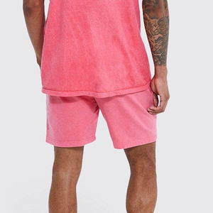 Conjunto de Verano de 2 Piezas para Hombre de Alta Calidad, Camisetas de Manga Corta con Tela Personalizada, Transpirables, Casuales, de Color Sólido - Product Image 6