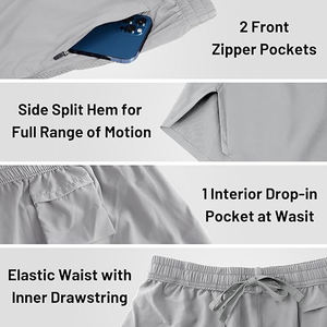 Pantalones Cortos Deportivos Bonded Seam para Hombre, para Gimnasio, de Secado Rápido, Ligeros, Transpirables, Elásticos, con Costuras Planas - Product Image 2