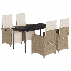 Set da Pranzo da Giardino in Beige, Nero, Crema e Bianco - Product Image 2