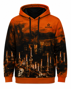OEM Halloween <b>Orange</b> Hoodie Custom Logo Cotton <b>Fleece</b> Hoodie Streetwear Bulk Supplier - Product Image 1
