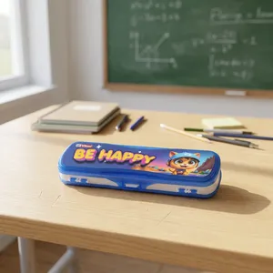 VIKAS Original Premium MINI Pencil <b>Box</b> Strong Hard Plastic Storage Organizer for Carrying <b>Pens</b> Pencils Sharpener Markers - Product Image 5