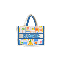 Nouveautés estivales : sacs fourre-tout pour enfants, couleur unie, broderie perlée, motifs inspirés du citron, faits à la main, spécial été