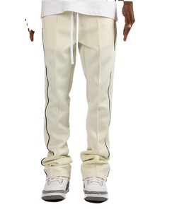 Pantalones Apilados Estilo Urbano con Puños en los Tobillos, Pantalones Deportivos Apilados de Vanguardia, Ropa Urbana Moderna - Product Image 1