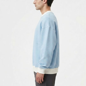 Sweat-shirt épais pour homme en molleton de coton doux, col rond, pull chaud décontracté pour l'hiver, idéal pour les activités quotidiennes en extérieur - Product Image 3