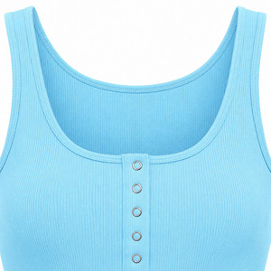Gym Wear Customized Color <b>Women's</b> Fitness Tank Top Summer Breathable <b>Women</b> Cotton Solid Color Lightweight <b>Sleeveless</b> <b>Shirt</b> - Product Image 6