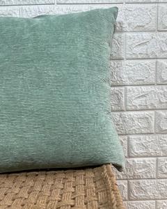 Funda de Cojín Cuadrada de Pana Verde, Estilo Nórdico, con Rayas, para Decoración del Hogar - Product Image 3