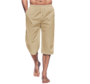 Pantalon de plage décontracté pour homme, coupe ample, délavé à l'acide, respirant, taille élastique avec cordon de serrage, idéal pour l'été et le quotidien - Product Image 3