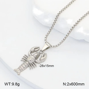 Colgante clásico de animales para Navidad en acero inoxidable 304 con acabado chapado en oro de 18 quilates y cadena tipo caja - Product Image 2