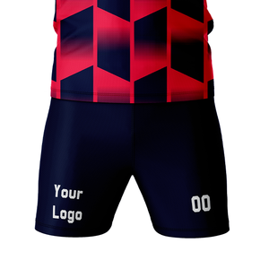 Ensemble de maillots de football personnalisés, col en V, manches courtes, sublimés, 100% polyester, toutes saisons, avec le nom et le numéro de votre équipe - Product Image 4