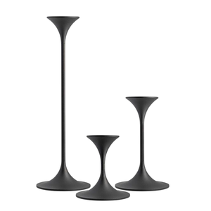 Support à bougies en gros, nouveau, pour la décoration intérieure, porte-bougie de haute qualité, finition noire, en aluminium coulé, personnalisé, fait main - Product Image 4