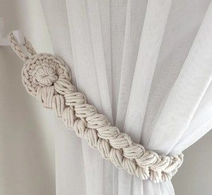 Curtain Tie Backs Braided Design for Bohemian Home Decor House Warming Gift Idea - Product Image 1