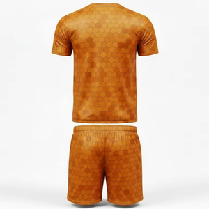 Conjunto de Camiseta y Pantalones Cortos de Punto para Hombre, Ropa Casual Personalizada, Algodón Transpirable, Ropa Deportiva de Verano, Venta al Por Mayor - Product Image 5