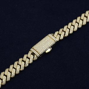 18K Solid Gold Rhodium Plated Cuban Chain Unisex Classic Geometric Link <b>Bracelet</b> with Natural Stone for Wedding Occasion - Product Image 2