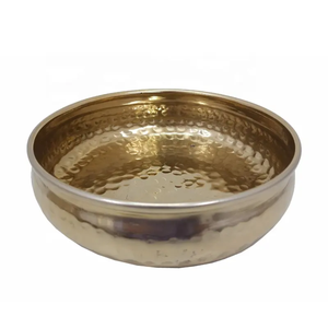 Bol en métal artisanal Titanium Grace avec texture martelée, design glamour, pour la vaisselle, les cadeaux, la table, le service de pâtes - Product Image 6