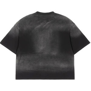 T-shirt vintage délavé à l'acide en coton épais, style streetwear, usine de vêtements OEM ODM - Product Image 2