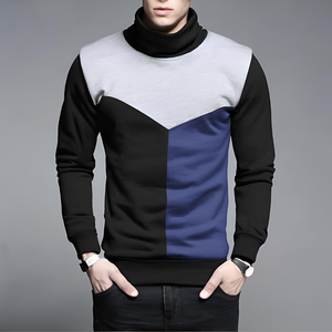 Sweat-shirt à capuche pour homme à manches régulières en tricot brodé, sweat-shirt décontracté personnalisé - Product Image 2