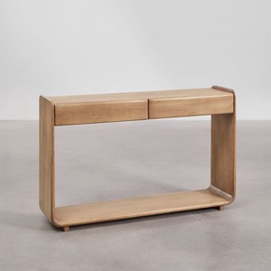 Mesa consola rectangular Vandana Flux Zenova 120x30 cm en madera Tinsley - Product Image 3