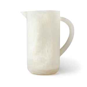 Pichet en verre jaune résine avec poignée, durable, transparent, design écologique, capacité >3L, moderne, pour boissons et fêtes - Product Image 3