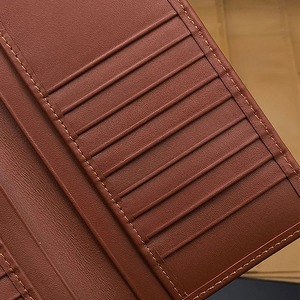 Premium Ultra Thin Multi Card Holder Case Tan Leather <b>Wallet</b> Men <b>Long</b> Checkbook Cover Travel Organizer Passport Sleeve Cash Slot - Product Image 4