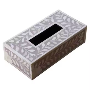 Coffret à Trésors Artisanal Haut de Gamme en Os Incrusté, Design Minimaliste, Couvercle à Charnières, Grande Capacité pour Objets Personnels, Décoratif - Product Image 4