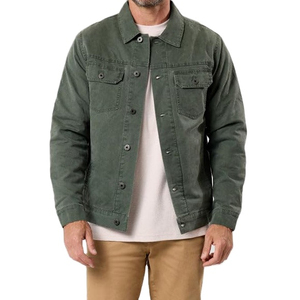 Winter Men's Premium Casual Denim Jacket 100% Cotton Classic <b>Button</b> Design Windproof Anti-Bacterial 100% Cotton Woven Solid Fit - Product Image 1