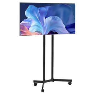 Carrello TV Mobile con Ruote, Supporto Monitor Portatile Regolabile in Altezza, Staffa TV su Ruote per Schermi da 32-65 Pollici, Capacità 88 Libbre - Product Image 6