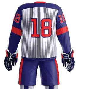 Men's Full Sublimation Print Ice Hockey Jersey Set Quick Dry Moisture Wicking Regular Fit Field & Ice Hokey Sportswear Uniforms - Product Image 3
