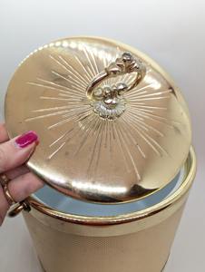 Luxury Gold Metal Ice <b>Bucket</b> with Designer <b>Lid</b> for Elegant Home Bars Cocktail Parties and Stylish Table Entertaining From India - Product Image 2