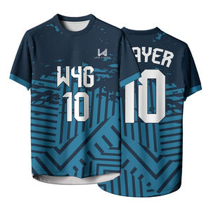 Custom Personalized Anti Bacterial Men's Soccer Sports Jerseys with Team Name Numbers 100% Polyester Football Jerseys for Clubs - Product Image 1