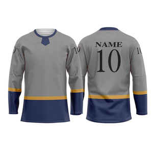 Custom Logo Men's Ice Hockey Jerseys OEM Service Anti-Bacterial Quick Dry 100% Polyester Superior Quality Custom Colors - Product Image 3