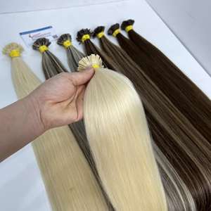 Vente du Black Friday Extensions de cheveux lisses à pointe plate de couleur 100% cheveux humains Meilleure qualité Pas de perte Pas de nœuds soyeux Grand stock - Product Image 5
