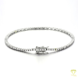 Classic High Quality Hip Hop Jewelry <b>Iced</b> <b>out</b> Moissanite Diamond Round Cut Square Shape Tennis <b>Chain</b> Bracelet - Product Image 2