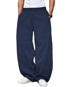 Custom <b>Men</b> Baggy Sweatpants Wide Leg Fleece <b>Lounge</b> Joggers OEM Bulk Wholesale - Product Image 1