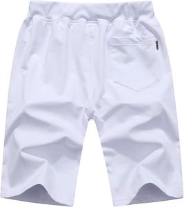 กางเกงขาสั้นผู้ชายแบบลำลองมีเชือกผูกกระเป๋าซิปเอวยางยืด - Product Image 2