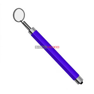 Premium Quality Dental Mouth <b>Mirror</b> with <b>LED</b> Light Blue Color Handle Oral Examination Instrument German Stainless Steel - Product Image 2
