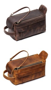 กระเป๋าเดินทางหนังแท้สะพายไหล่แบบวินเทจสามารถพกพาได้จุของได้มาก - Product Image 4