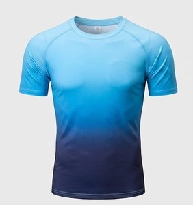 T-shirt à manches courtes pour femme, imprimé numérique dégradé, séchage rapide, pour la gym, le sport, l'entraînement, protection contre les éruptions cutanées UPF50, respirant - Product Image 2