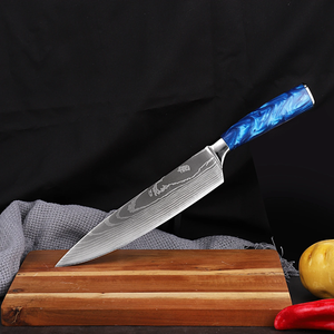 Professional Hand Forged Eco-Friendly Dishwasher Safe Damascus Steel Chef <b>Knife</b> Razor <b>Sharp</b> <b>Kitchen</b> Cooking <b>Knife</b> Premium Resin - Product Image 3